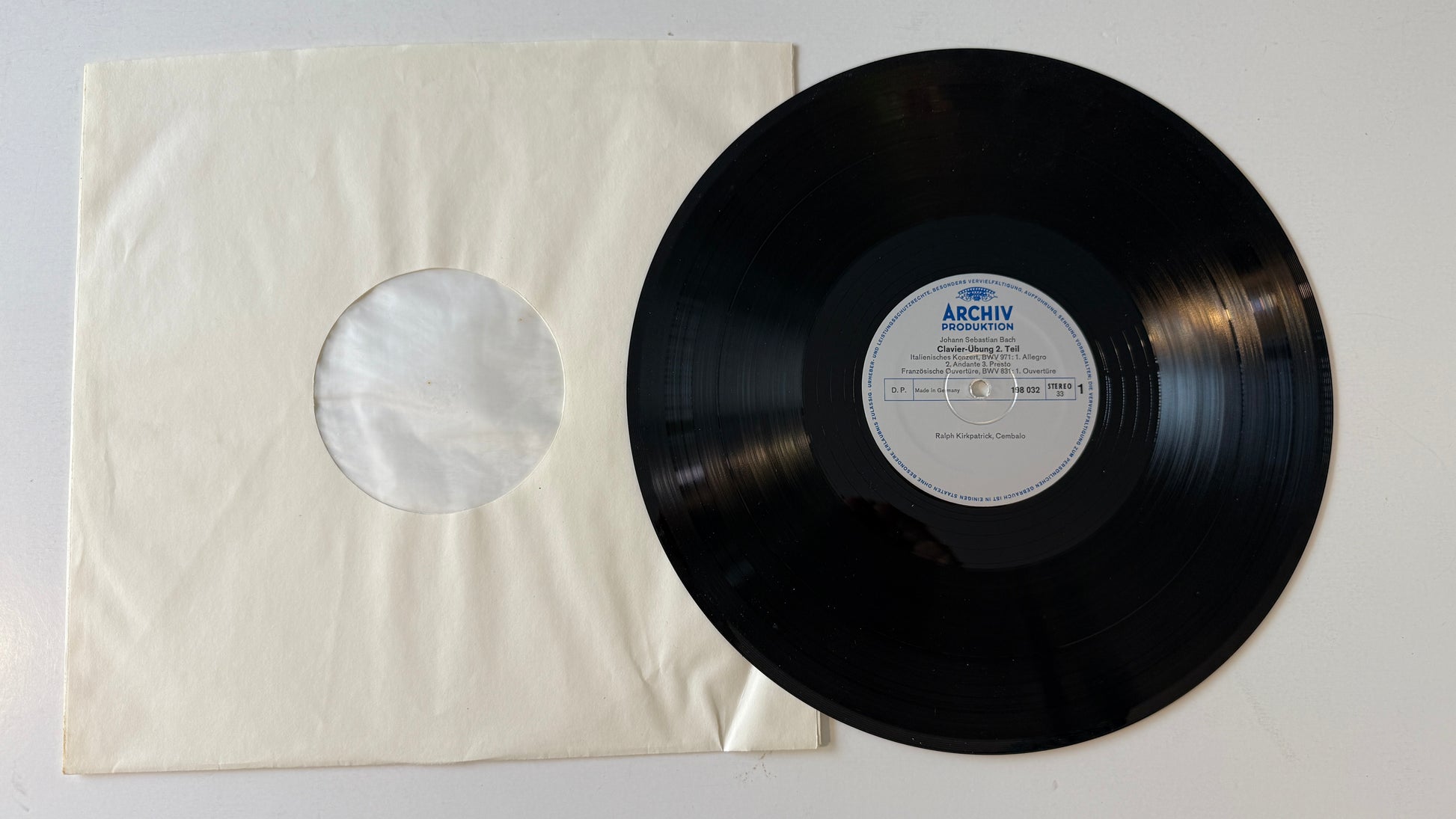 Johann Sebastian Bach Clavier-Uebung Zweyter Theil Concerto Nach Italianischen Gusto / Ouverture Nach Französischer Art (BWV 971 Und 831) Used Vinyl LP VG+\VG+