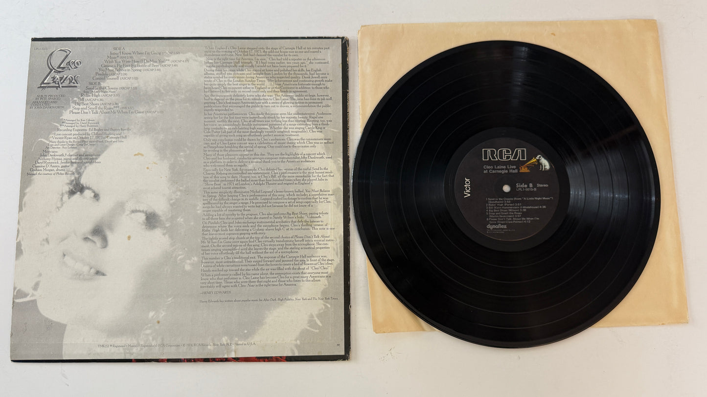 Cleo Laine Cleo Laine Live!!! At Carnegie Hall Used Vinyl LP VG+\VG