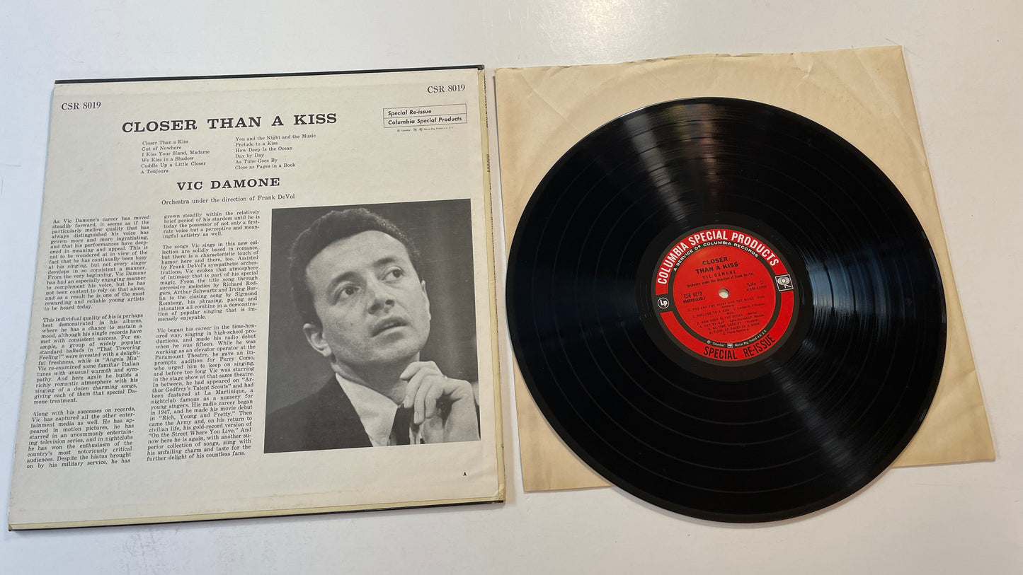 Vic Damone Closer Than A Kiss Used Vinyl LP VG+\VG