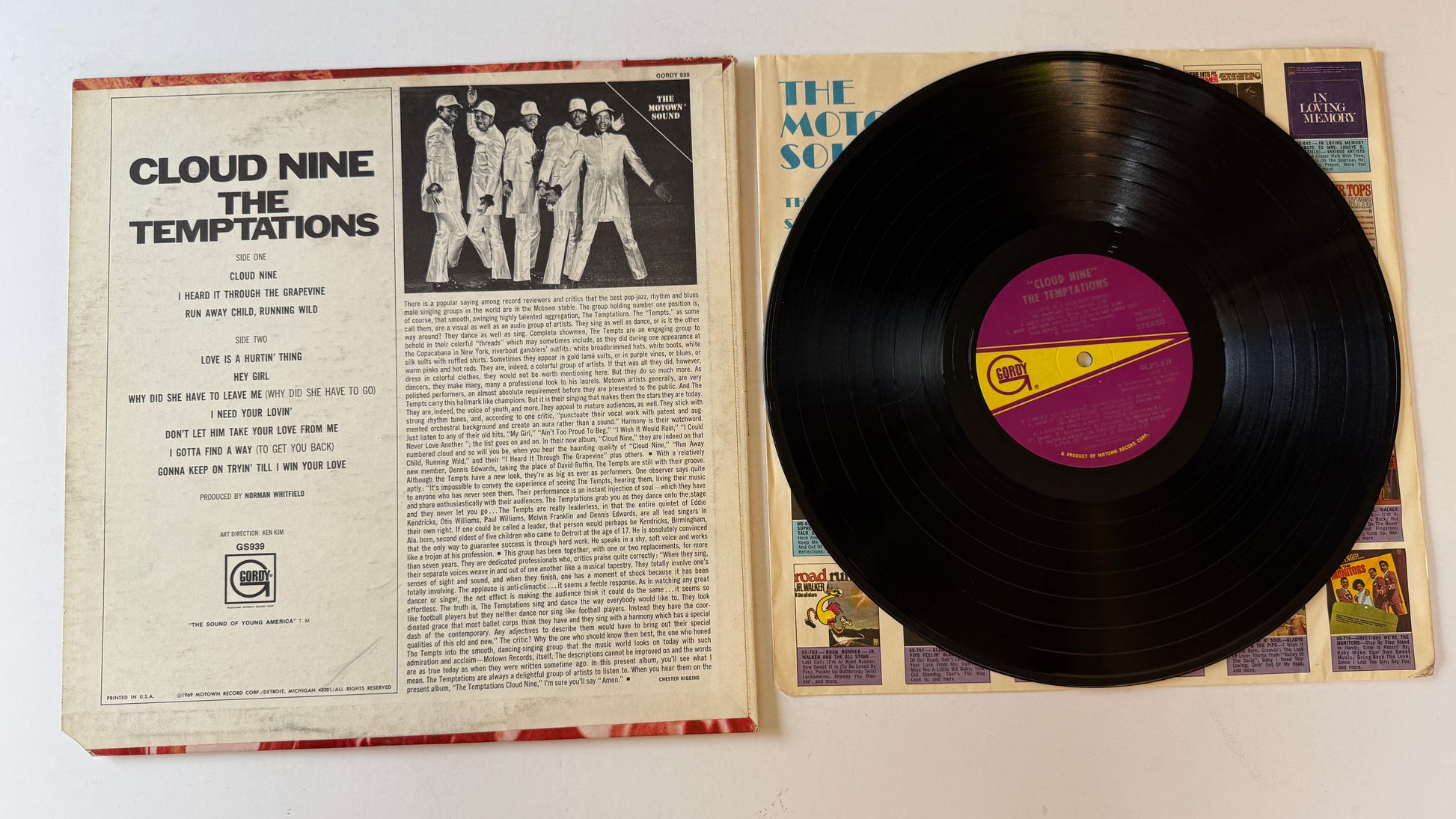 The Temptations Cloud Nine Used Vinyl LP VG+\VG