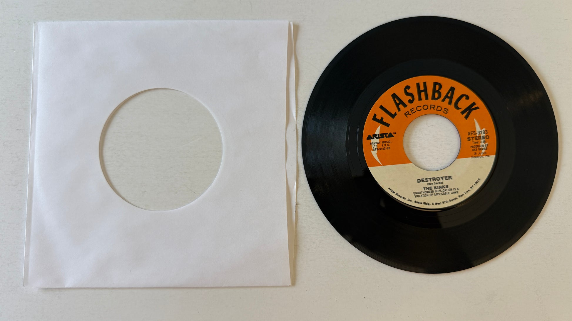 The Kinks Come Dancing / Destroyer Used 45 RPM 7" Vinyl VG+\