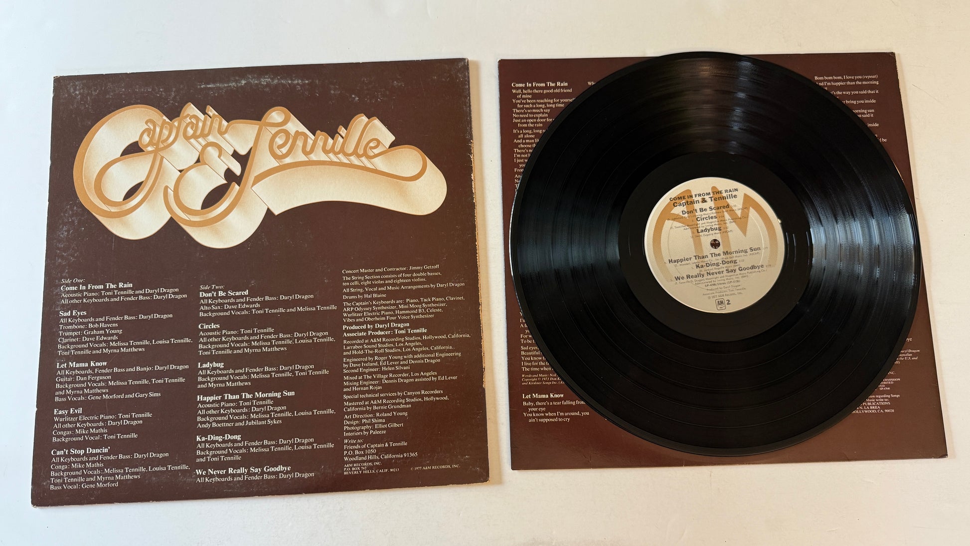 Captain And Tennille Come In From The Rain Used Vinyl LP VG+\VG