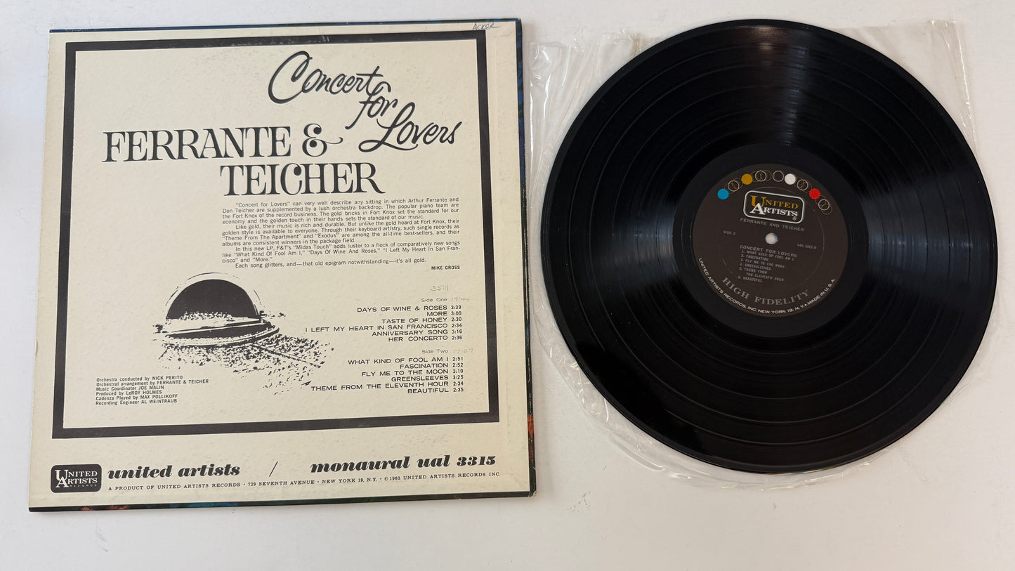 Ferrante & Teicher Concert For Lovers Used Vinyl LP VG+\VG+
