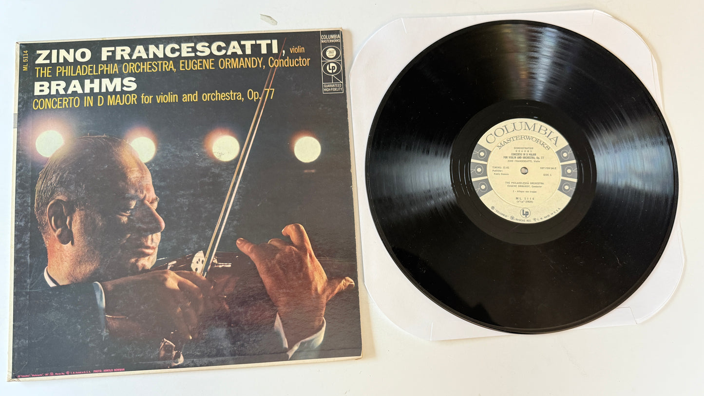 Zino Francescatti Concerto In D Major For Violin And Orchestra, Op. 77 Used Vinyl LP VG+\VG