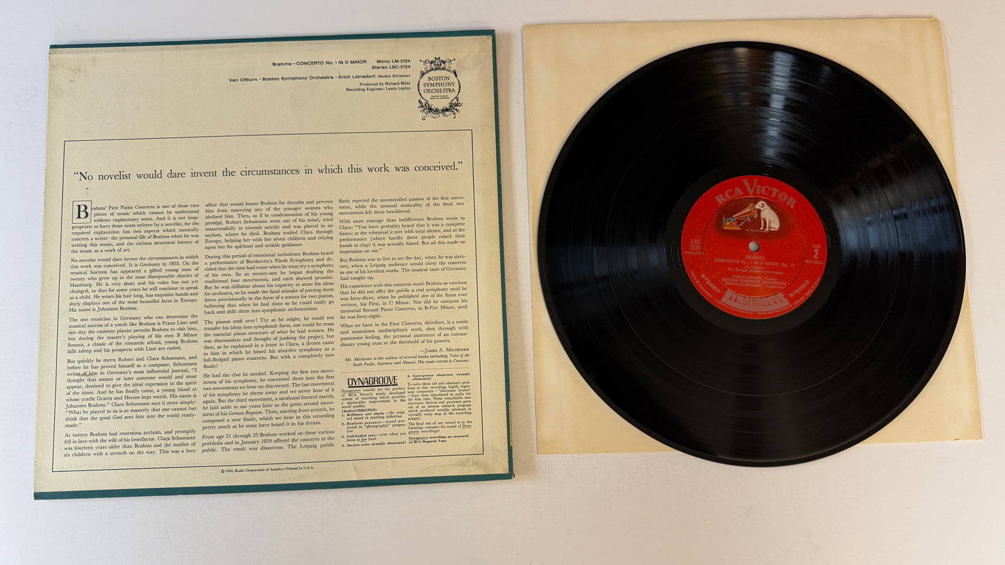 Johannes Brahms Concerto No. 1 Used Vinyl LP VG+\VG+