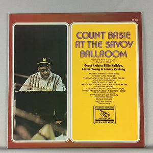 Count Basie ‎ At The Savoy Ballroom Billie Holiday Jimmy Rushing Used Vinyl LP VG+\VG+