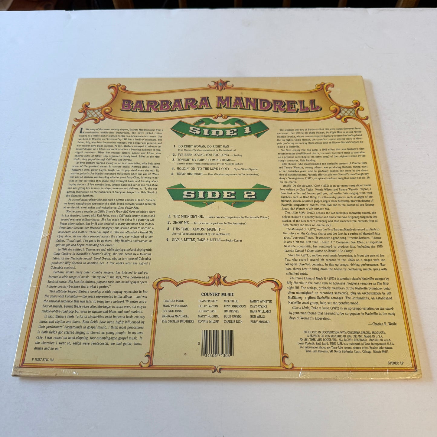 Barbara Mandrell Country Music Used Vinyl LP NM\VG+