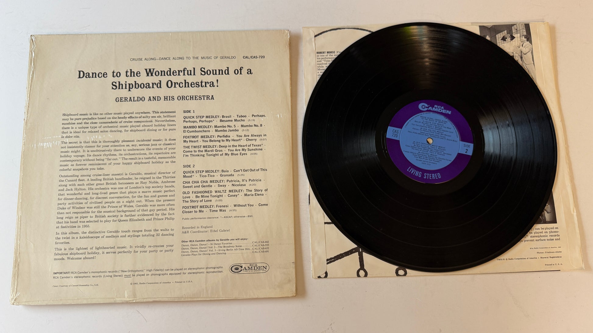 Geraldo And His Orchestra Cruise Along - Dance Along To The Music Of Geraldo Used Vinyl LP VG+\VG+