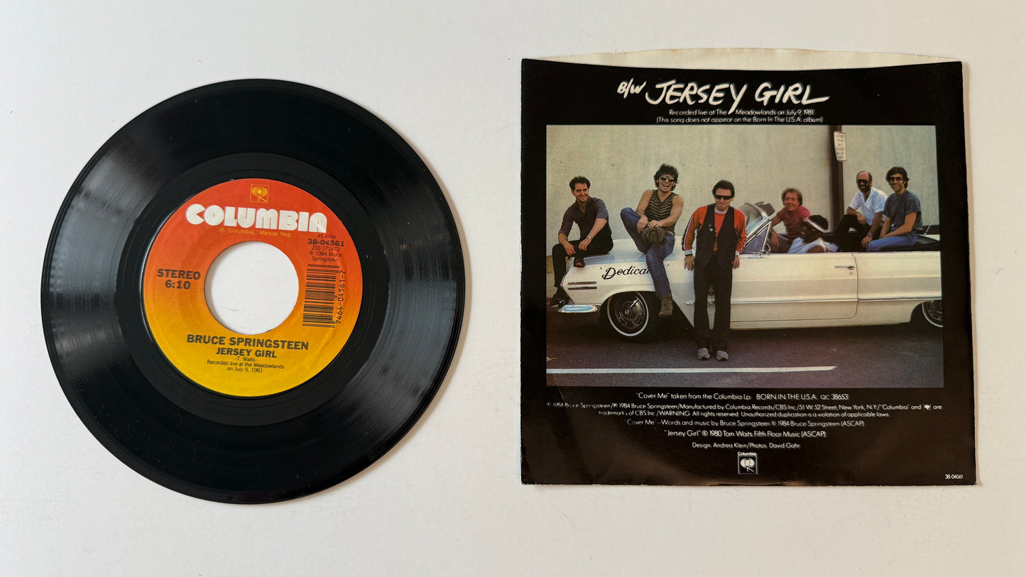 Bruce Springsteen Dancing In The Dark / Pink Cadillac Used 45 RPM 7" Vinyl VG+\