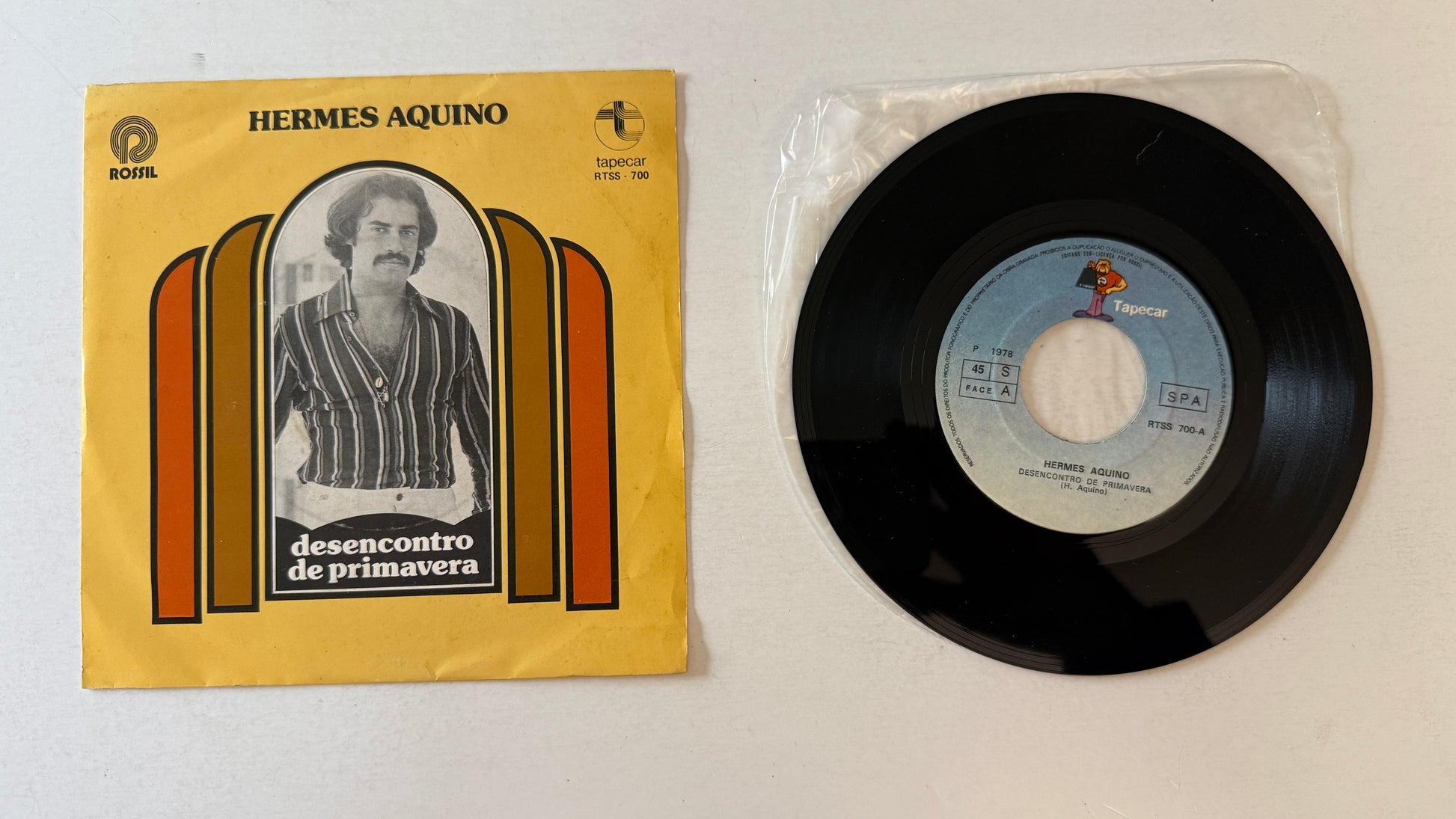 Hermes Aquino Desencontro De Primavera / Cuidado Used 45 RPM 7" Vinyl VG+\