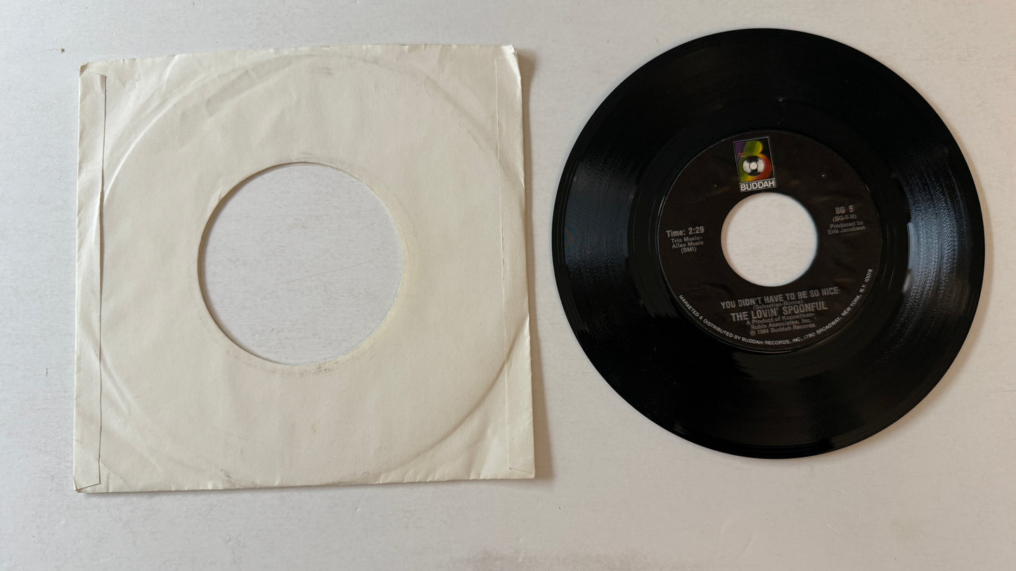 The Lovin' Spoonful Do You Believe In Magic / You Didn't Have To Be So Nice Used 45 RPM 7" Vinyl VG+\