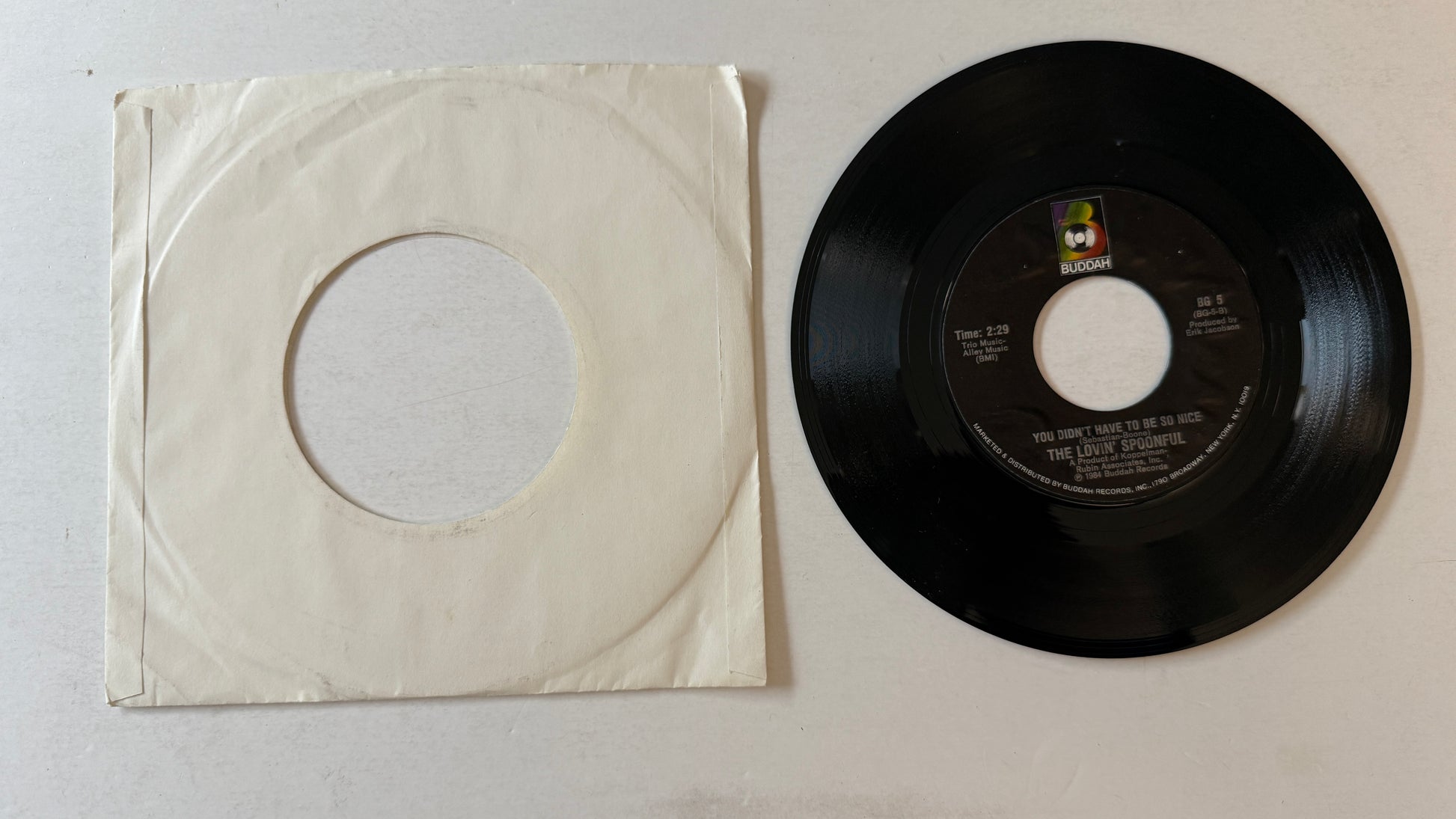 The Lovin' Spoonful Do You Believe In Magic / You Didn't Have To Be So Nice Used 45 RPM 7" Vinyl VG+\