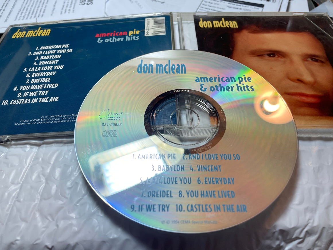 Don McLean American Pie & Other Hits Used CD VG+\VG