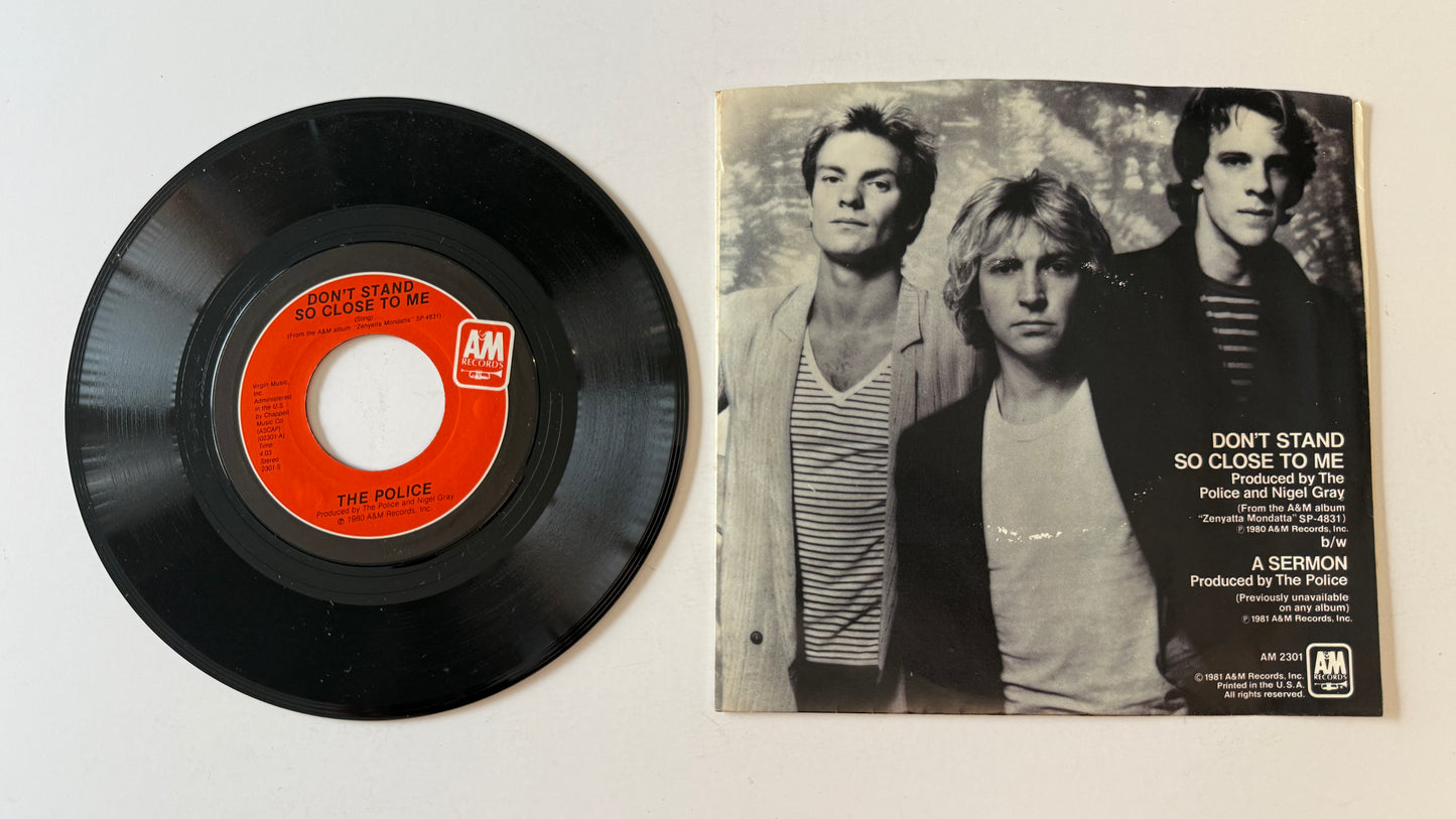 The Police Don't Stand So Close To Me Used 45 RPM 7" Vinyl VG+\