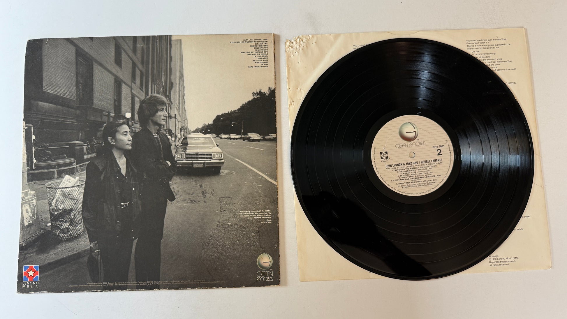 John Lennon & Yoko Ono Double Fantasy Used Vinyl LP VG+\VG