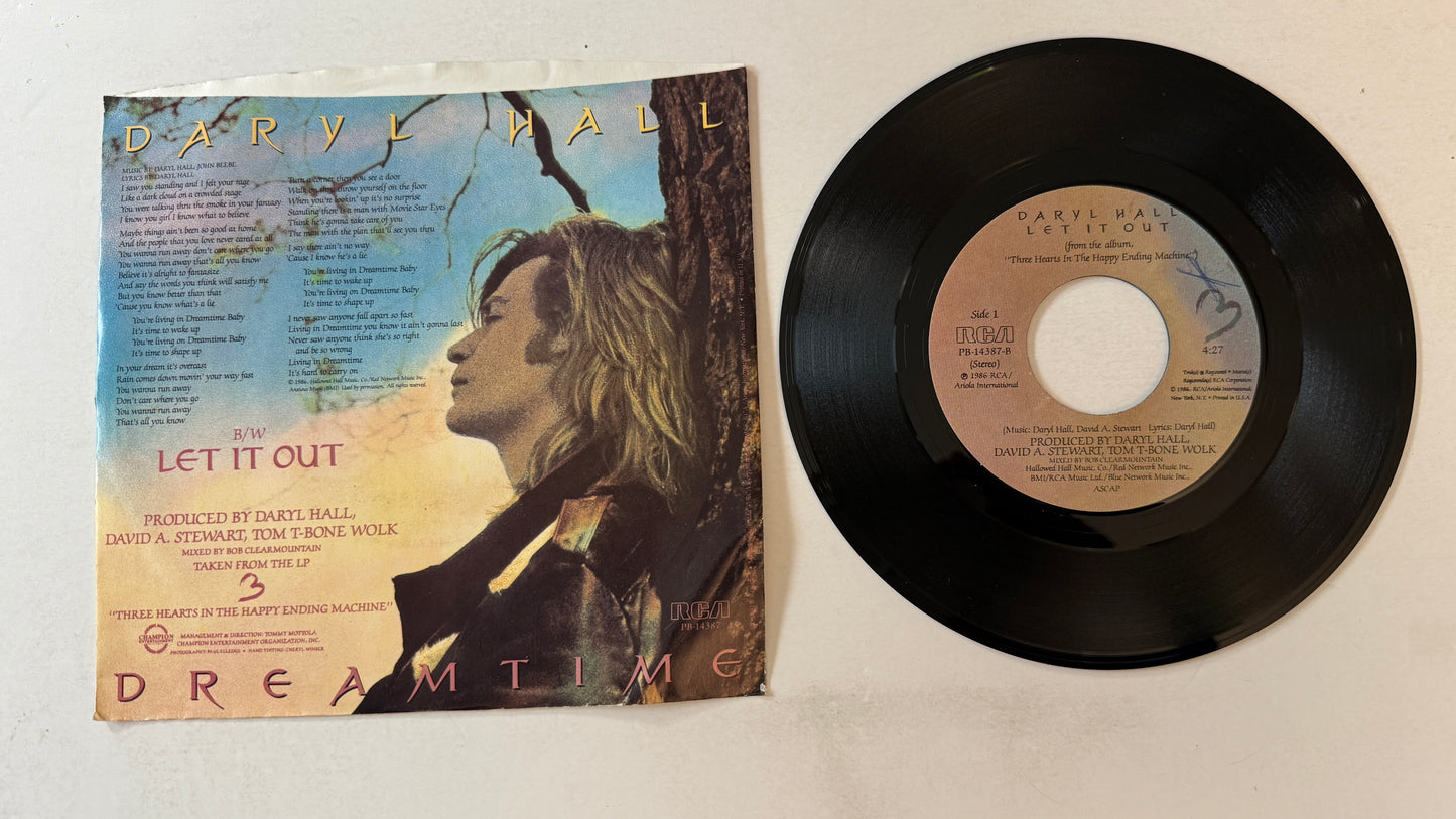 Daryl Hall Dreamtime Used 45 RPM 7" Vinyl VG+\
