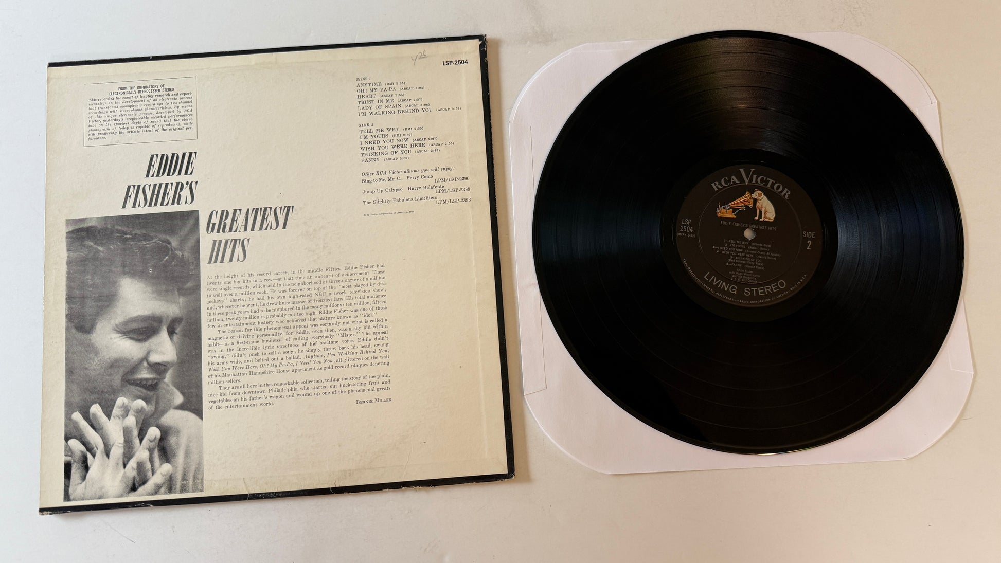 Eddie Fisher Eddie Fisher's Greatest Hits Used Vinyl LP VG+\VG