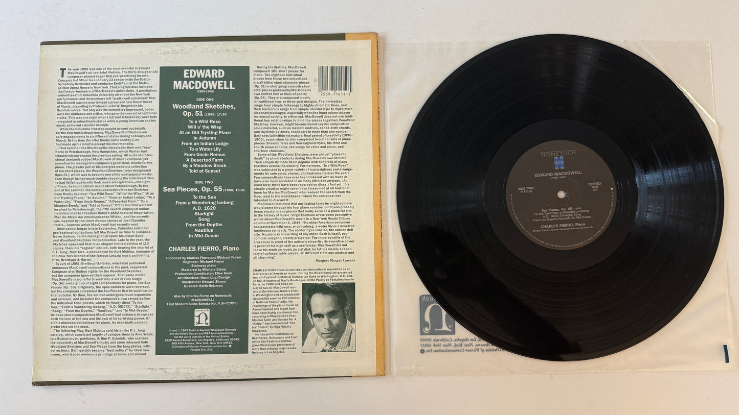 Charles Fierro Edward MacDowell, Piano Music Vol. II: Woodland Sketches/Sea Pieces Used Vinyl LP VG+\VG+