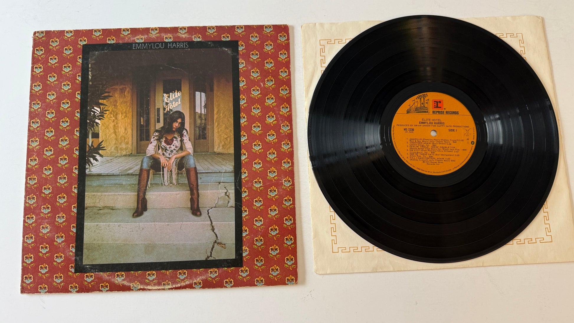 Emmylou Harris Elite Hotel Used Vinyl LP VG+\VG