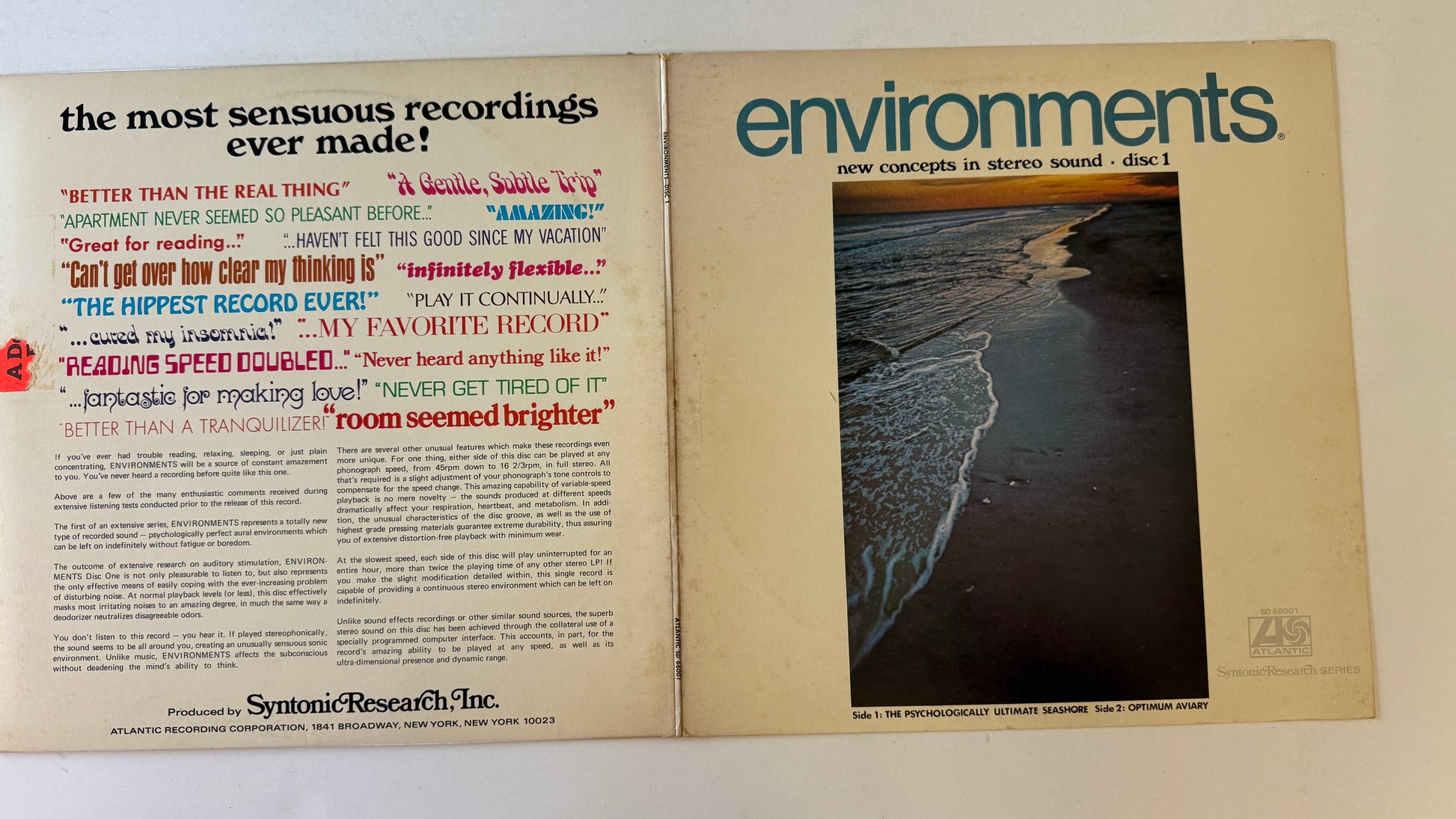 No Artist Environments (New Concepts In Stereo Sound - Disc 1) Used Vinyl LP VG+\VG