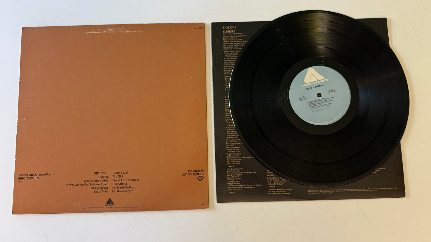 Eric Carmen Eric Carmen Used Vinyl LP VG+\VG