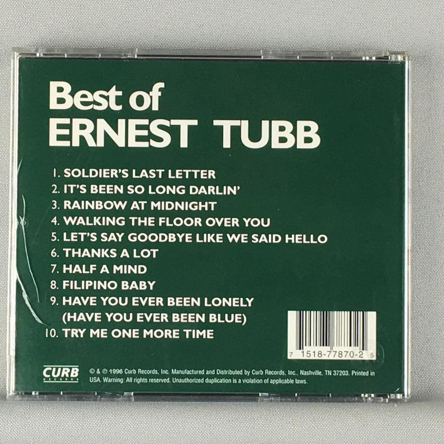 Ernest Tubb ‎ Best Of Ernest Tubb - Orig Press Used CD VG+\VG+