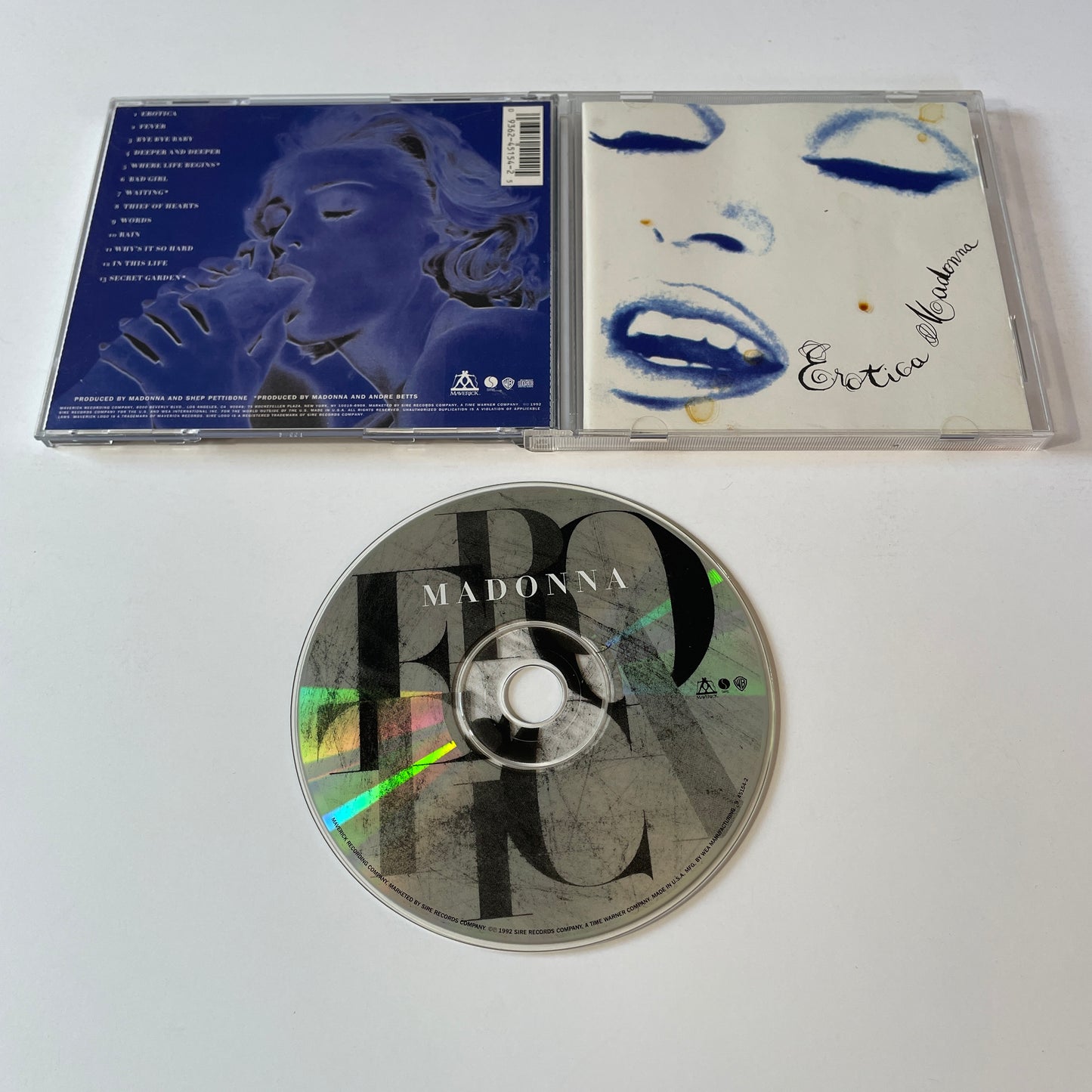 Madonna Erotica Used CD VG+\VG+