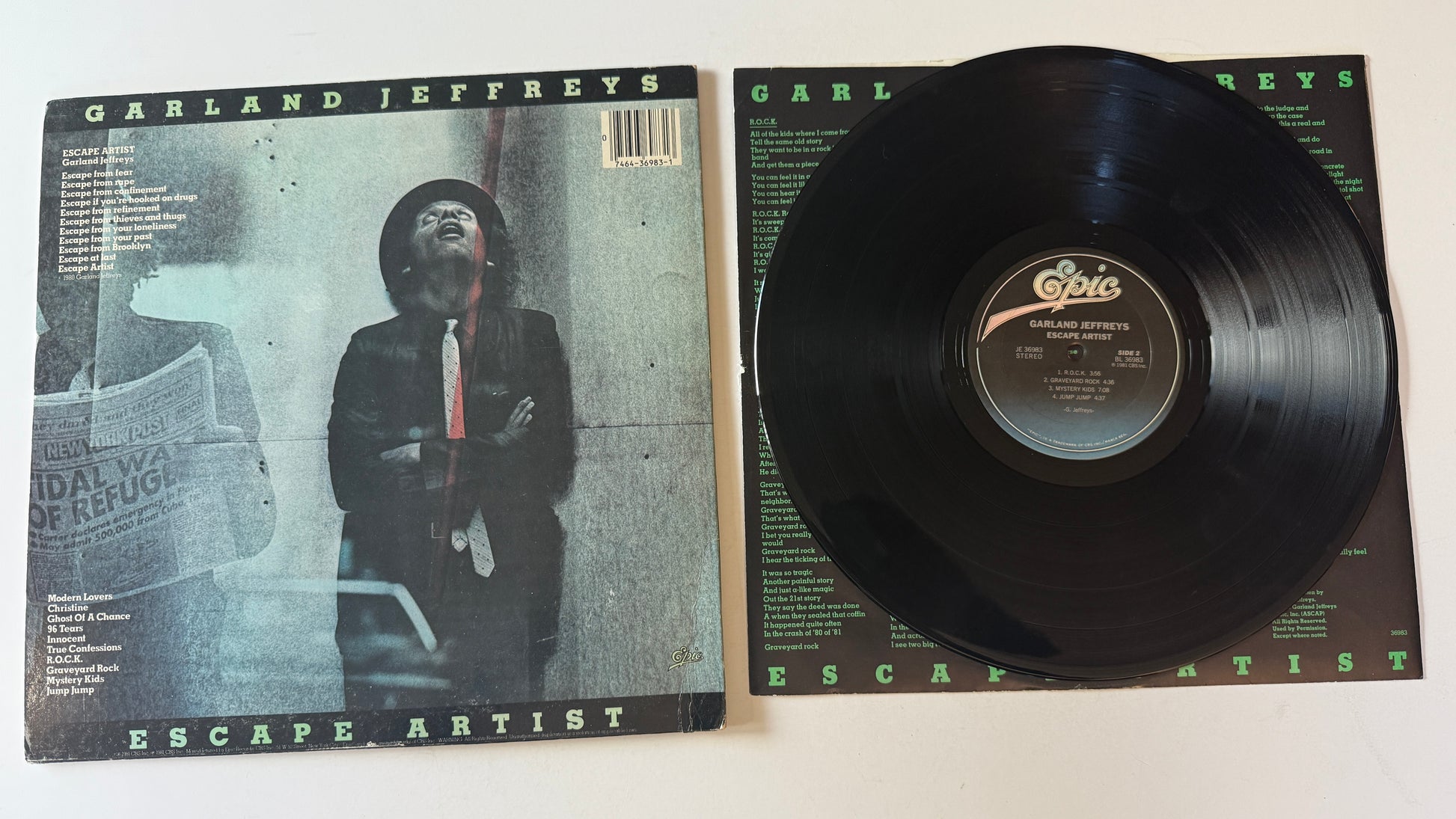 Garland Jeffreys Escape Artist Used Vinyl LP VG+\VG