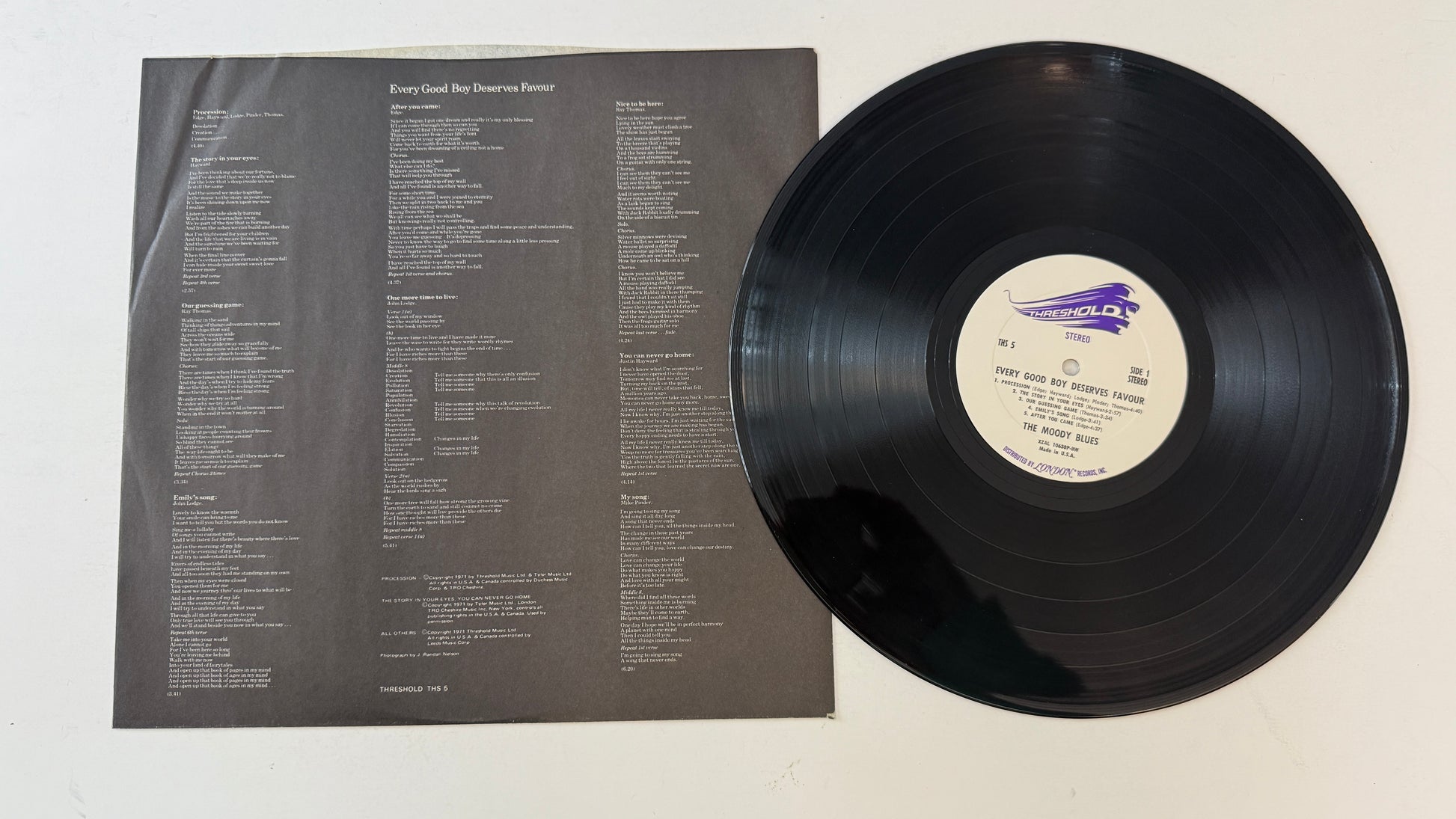 The Moody Blues Every Good Boy Deserves Favour Used Vinyl LP VG+\VG+