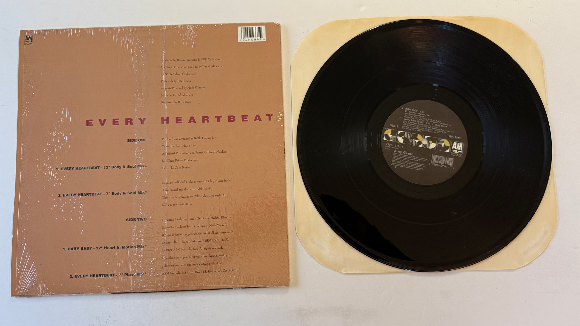 Amy Grant Every Heartbeat 12' Used Vinyl Single VG+\VG+