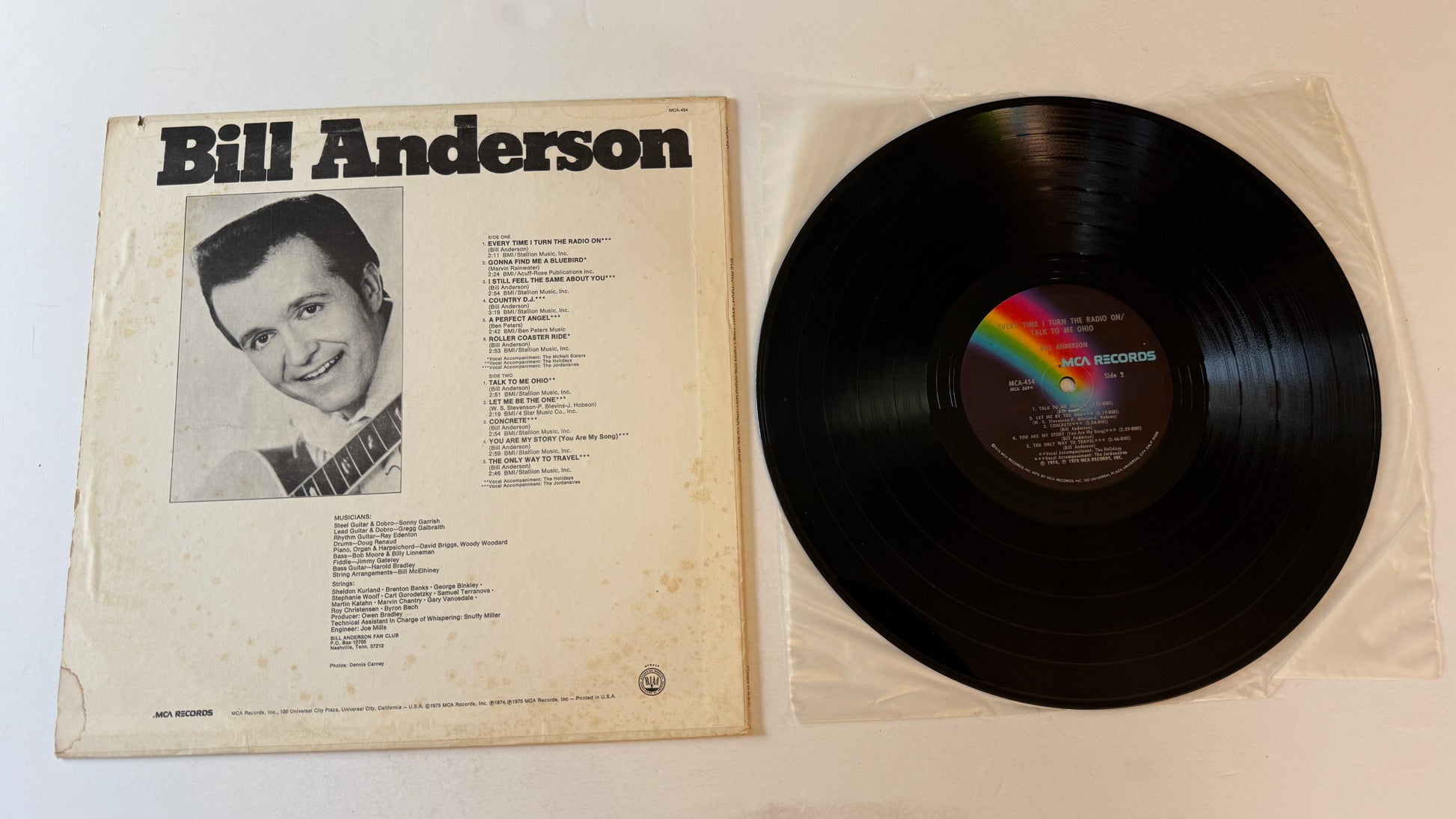 Bill Anderson Every Time I Turn The Radio On Used Vinyl LP VG+\VG
