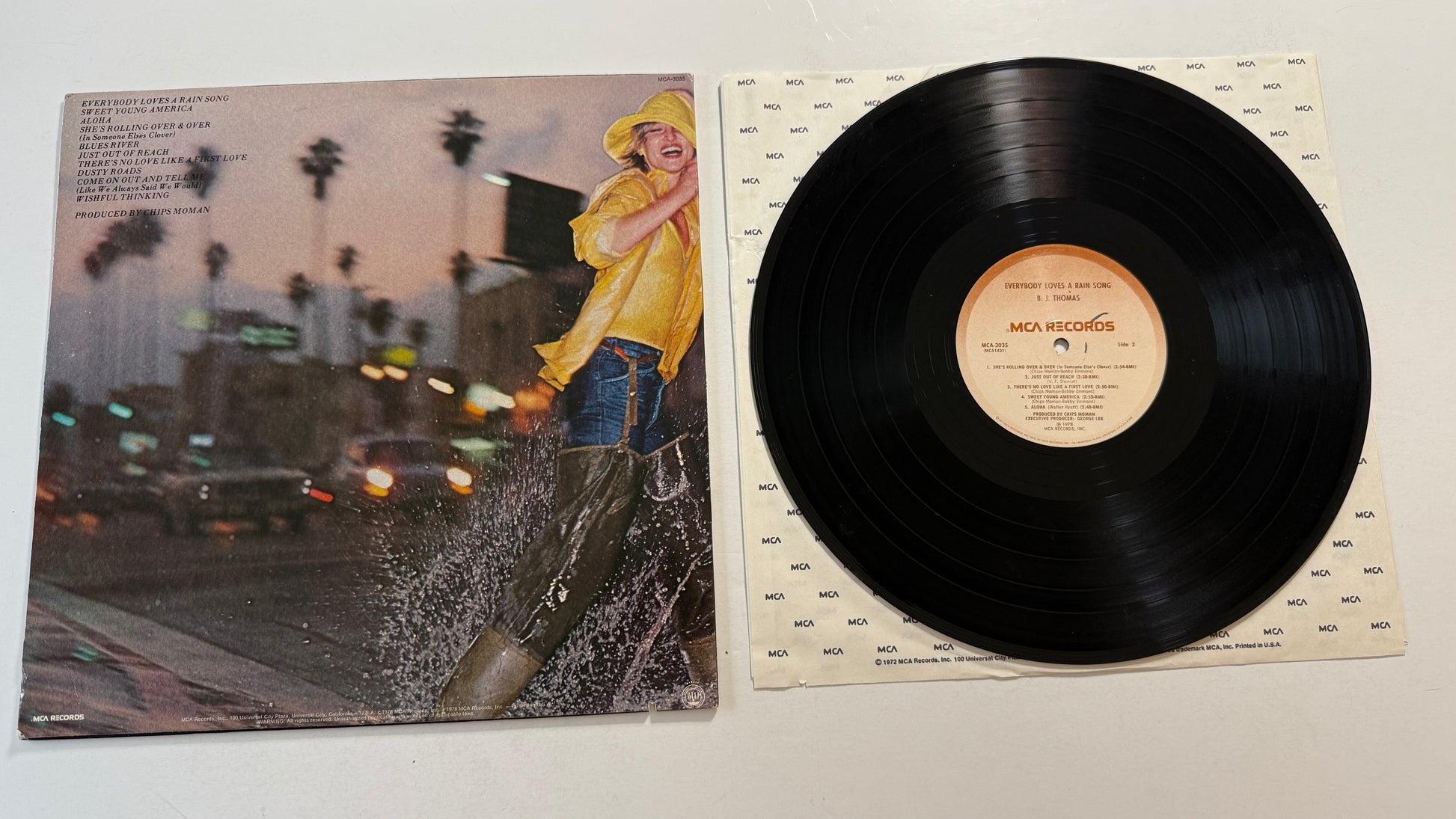 B.J. Thomas Everybody Loves A Rain Song Used Vinyl LP VG+\VG