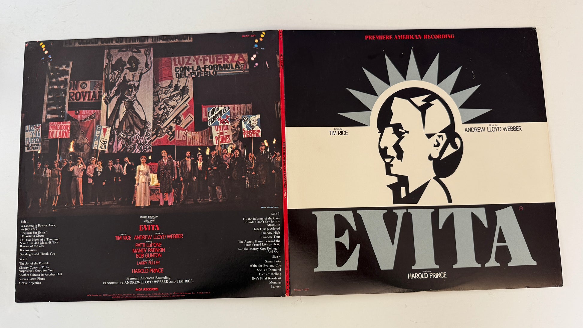 Andrew Lloyd Webber Evita: Premiere American Recording Used Vinyl 2LP VG+\VG