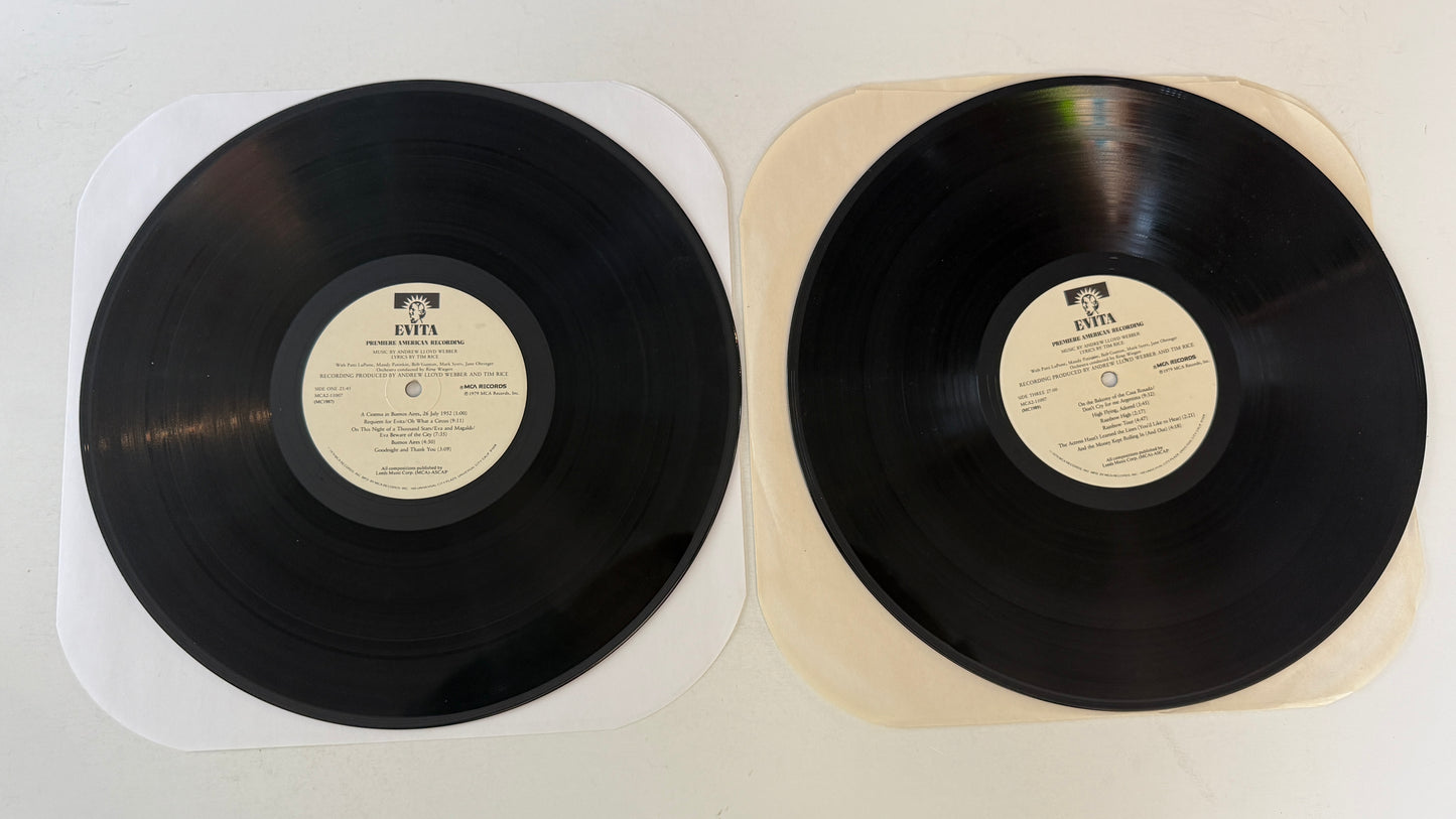 Andrew Lloyd Webber Evita: Premiere American Recording Used Vinyl 2LP VG+\VG