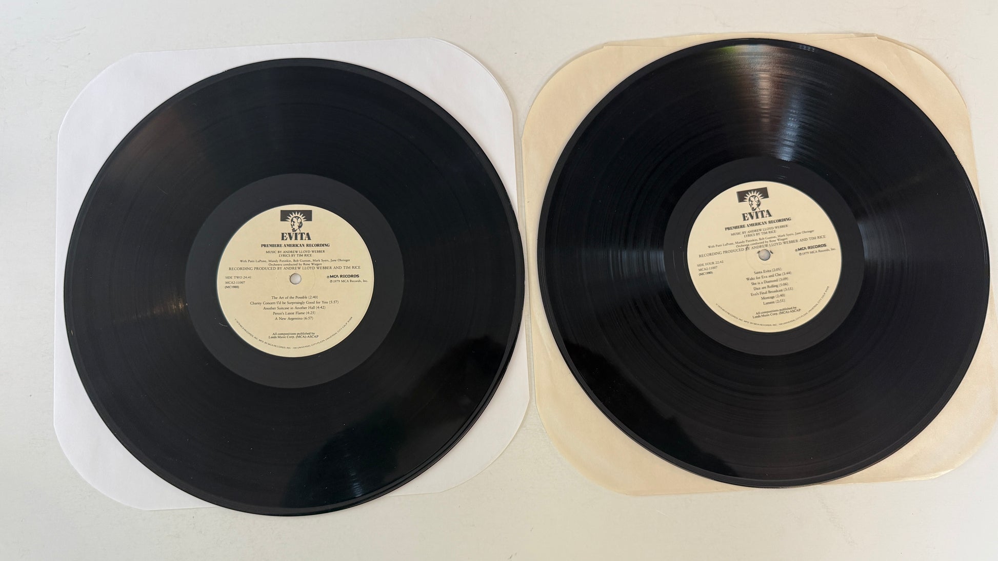 Andrew Lloyd Webber Evita: Premiere American Recording Used Vinyl 2LP VG+\VG