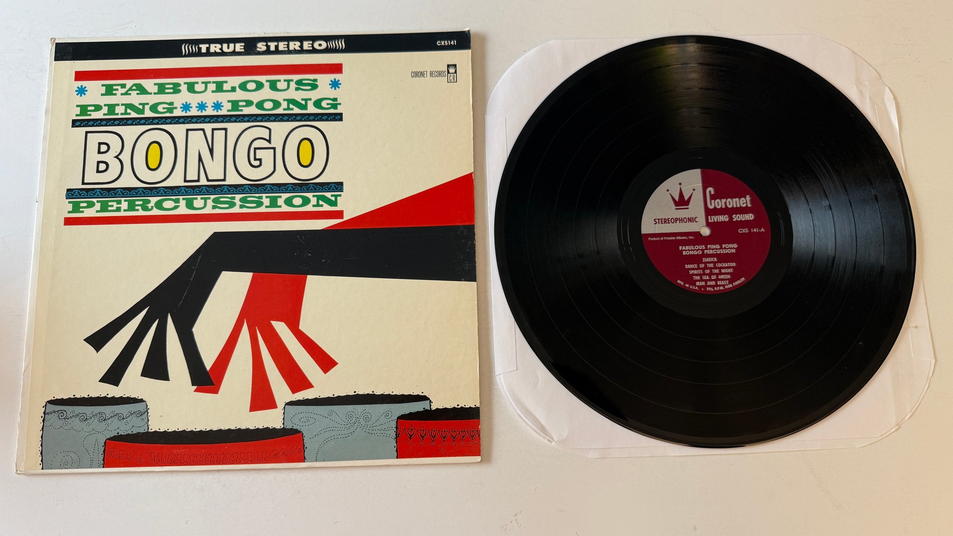 Kaino And His Afro-Percussion Group Fabulous Ping Pong Bongo Percussion Used Vinyl LP VG+\VG+