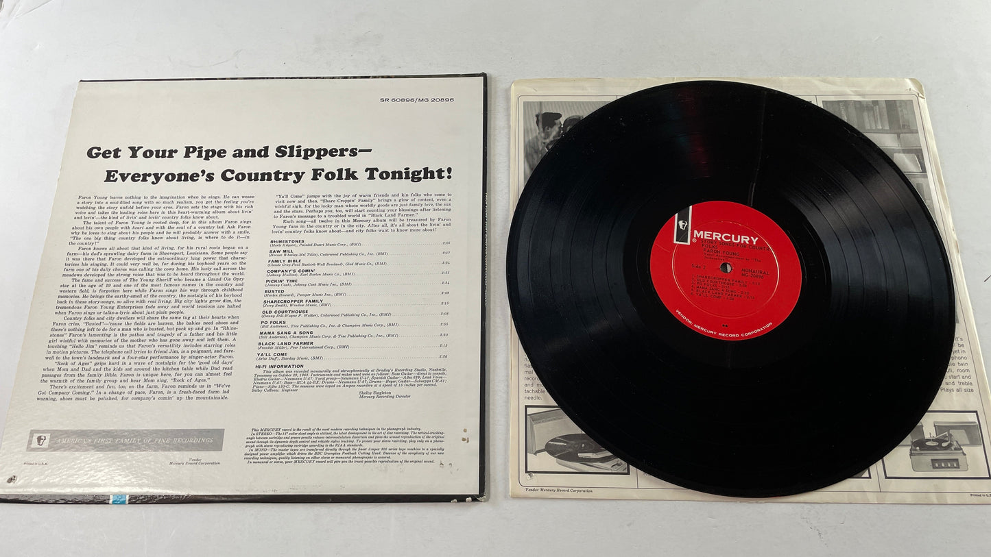 Faron Young Story Songs For Country Folks Used Vinyl LP VG+\VG+