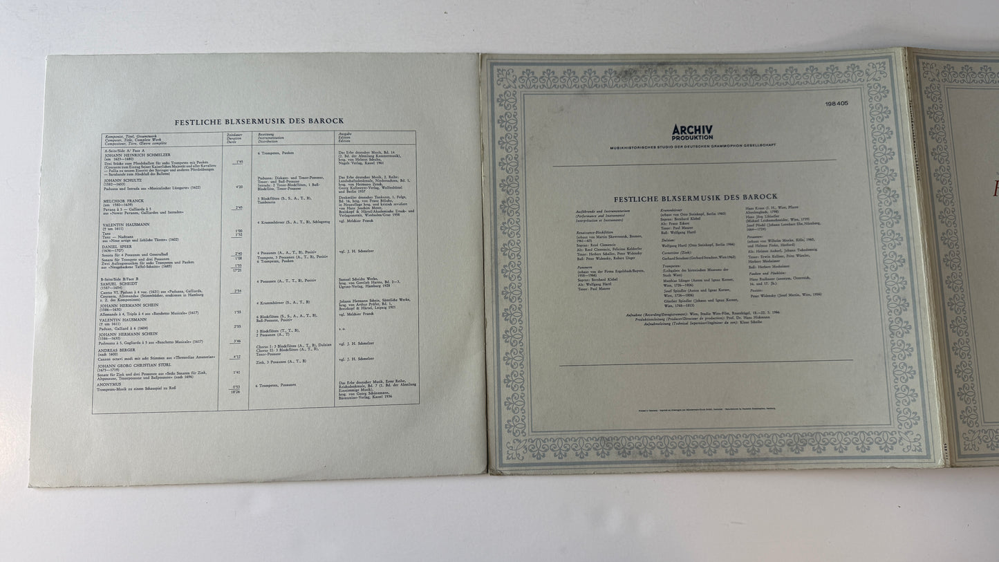 Musica Antiqua Wien Festliche Bläsermusik Des Barock Used Vinyl LP VG+\VG