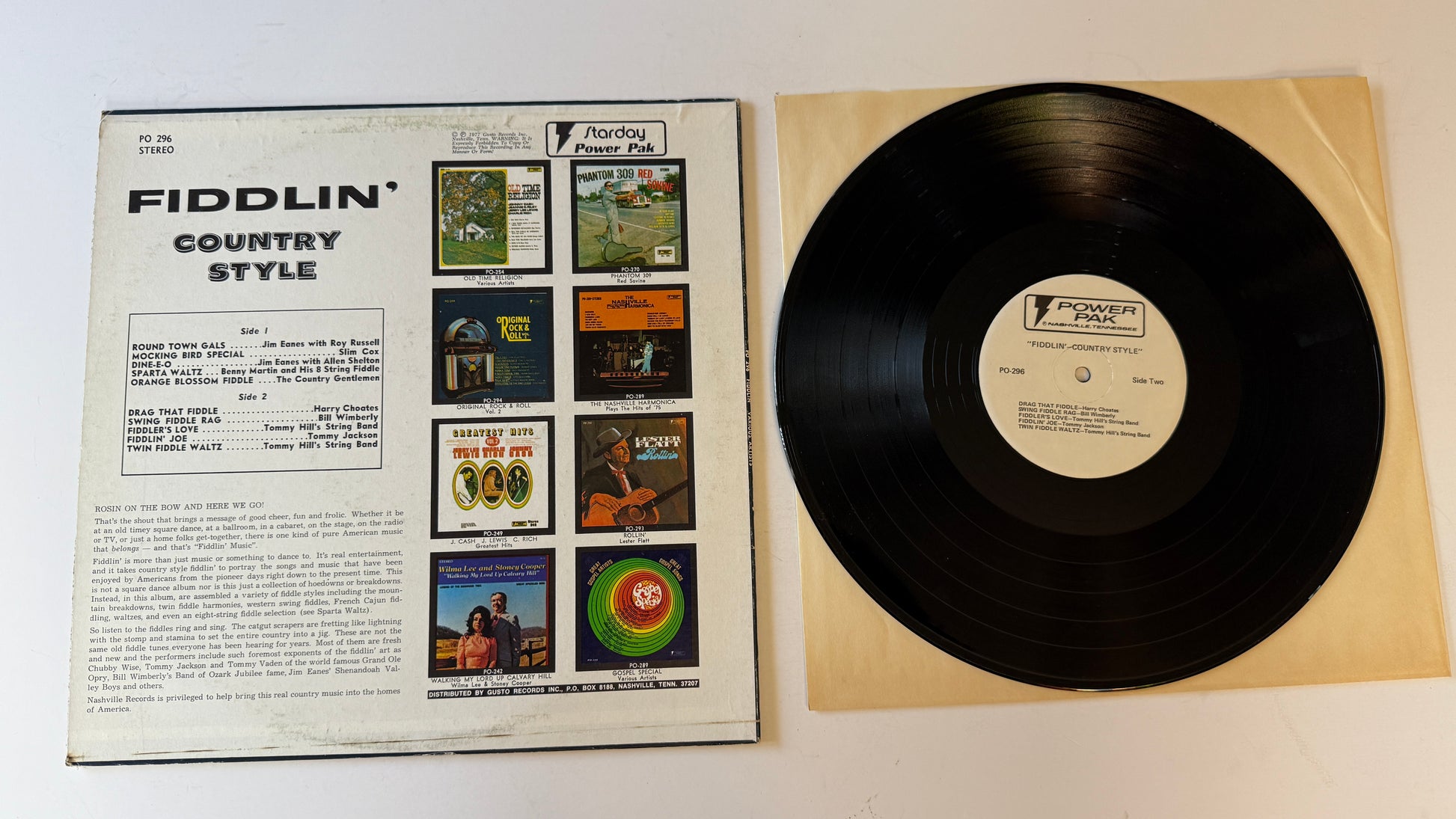 Various Fiddlin' - Country Style Used Vinyl LP VG+\VG