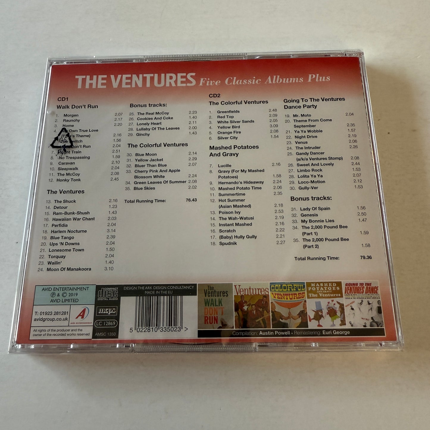 The Ventures Five Classic Albums Plus...Ten Bonus Tracks New Sealed 2CD M\M