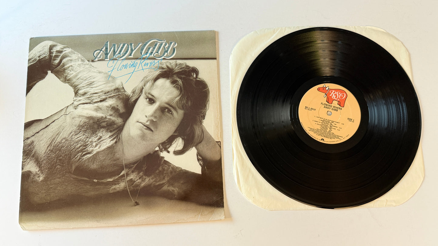 Andy Gibb Flowing Rivers Used Vinyl LP VG+\VG