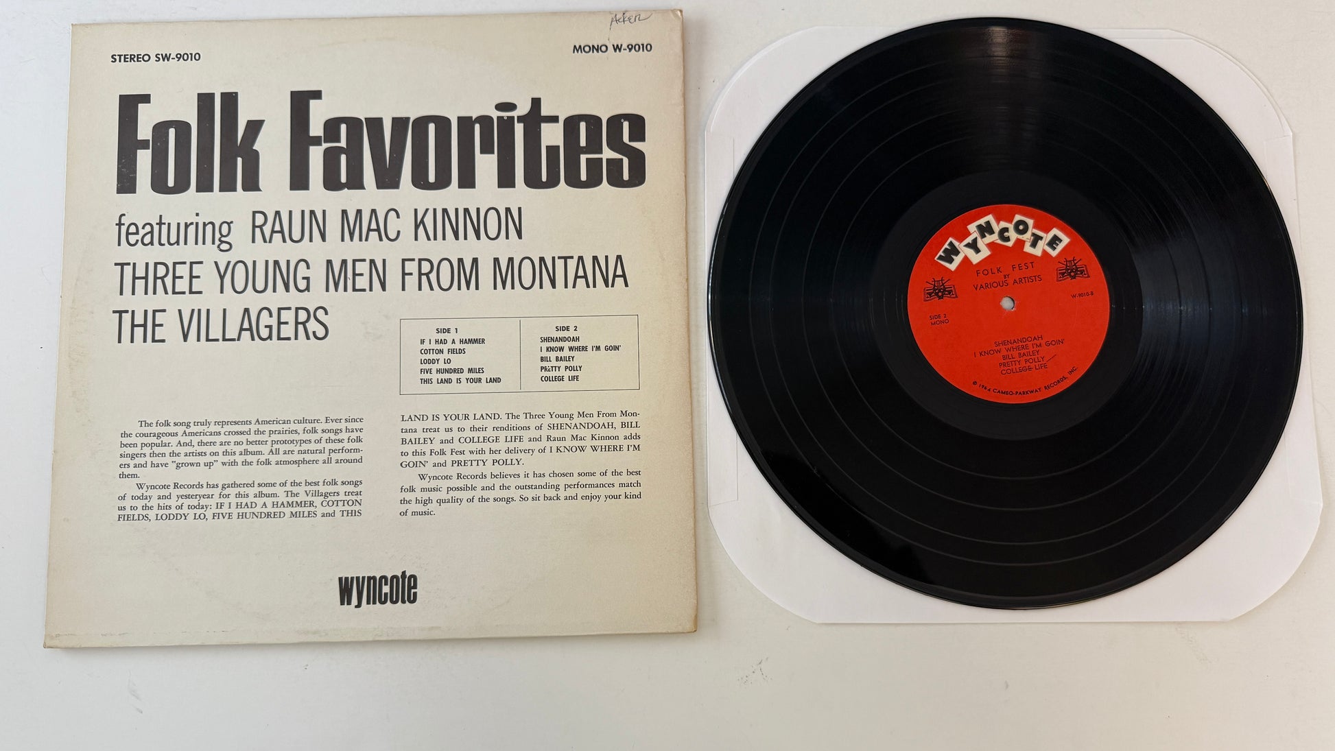 Various Folk Favorites Used Vinyl LP VG+\VG