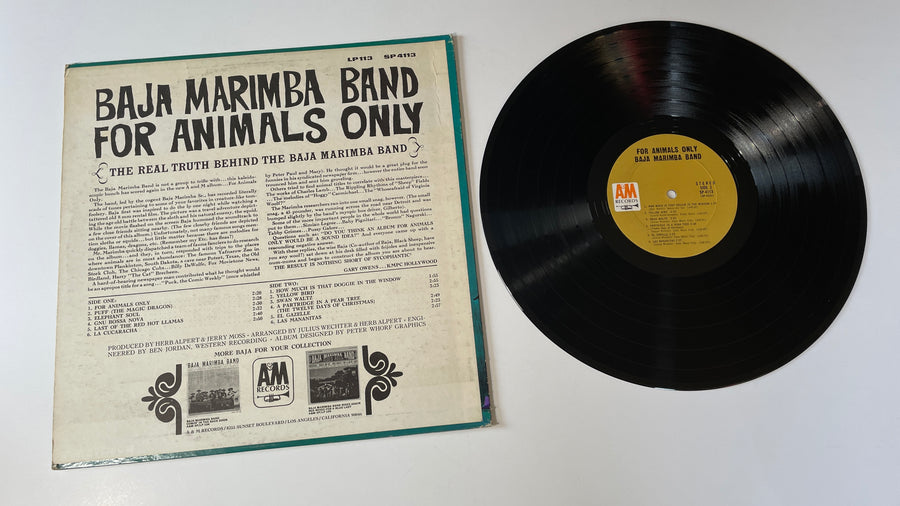 Baja Marimba Band For Animals Only Used Vinyl LP VG+\VG