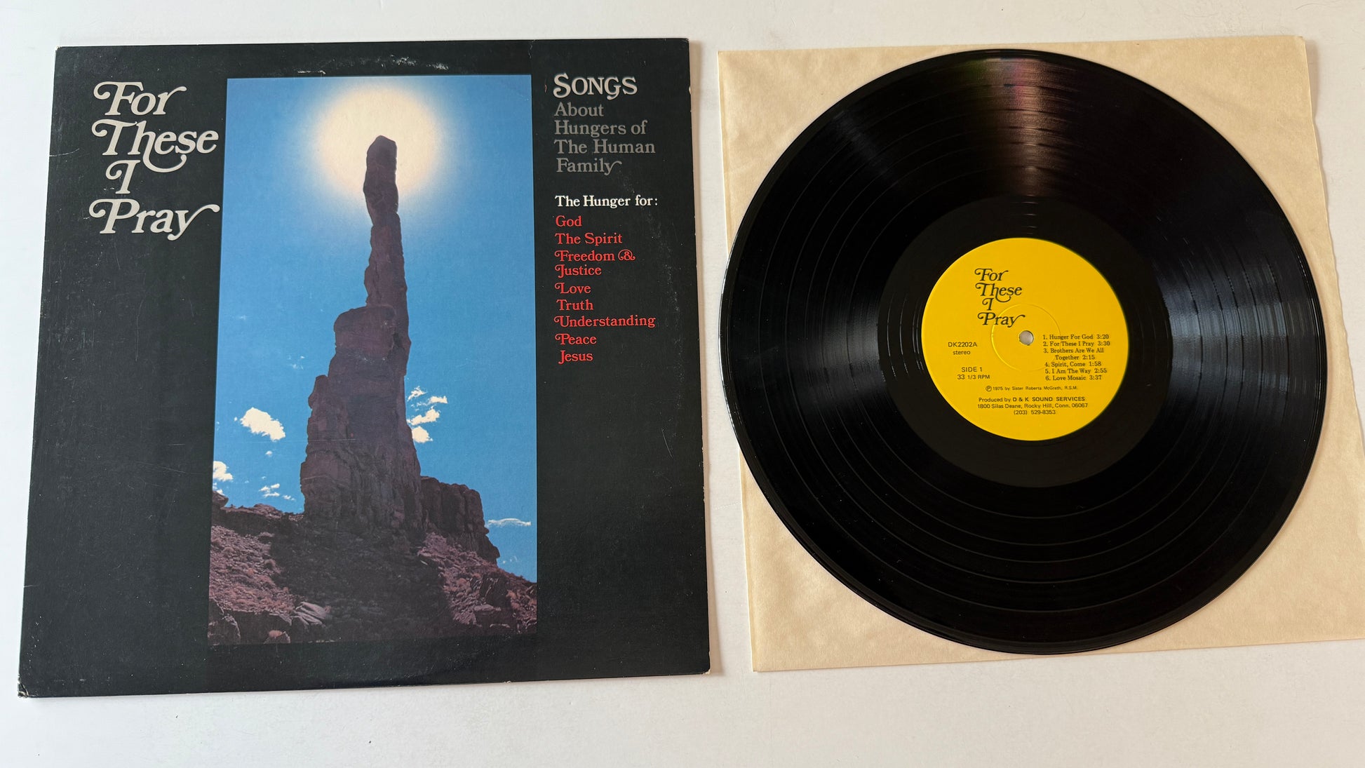 Sister Roberta McGrath, R.S.M. For These I Pray Used Vinyl LP VG\G+