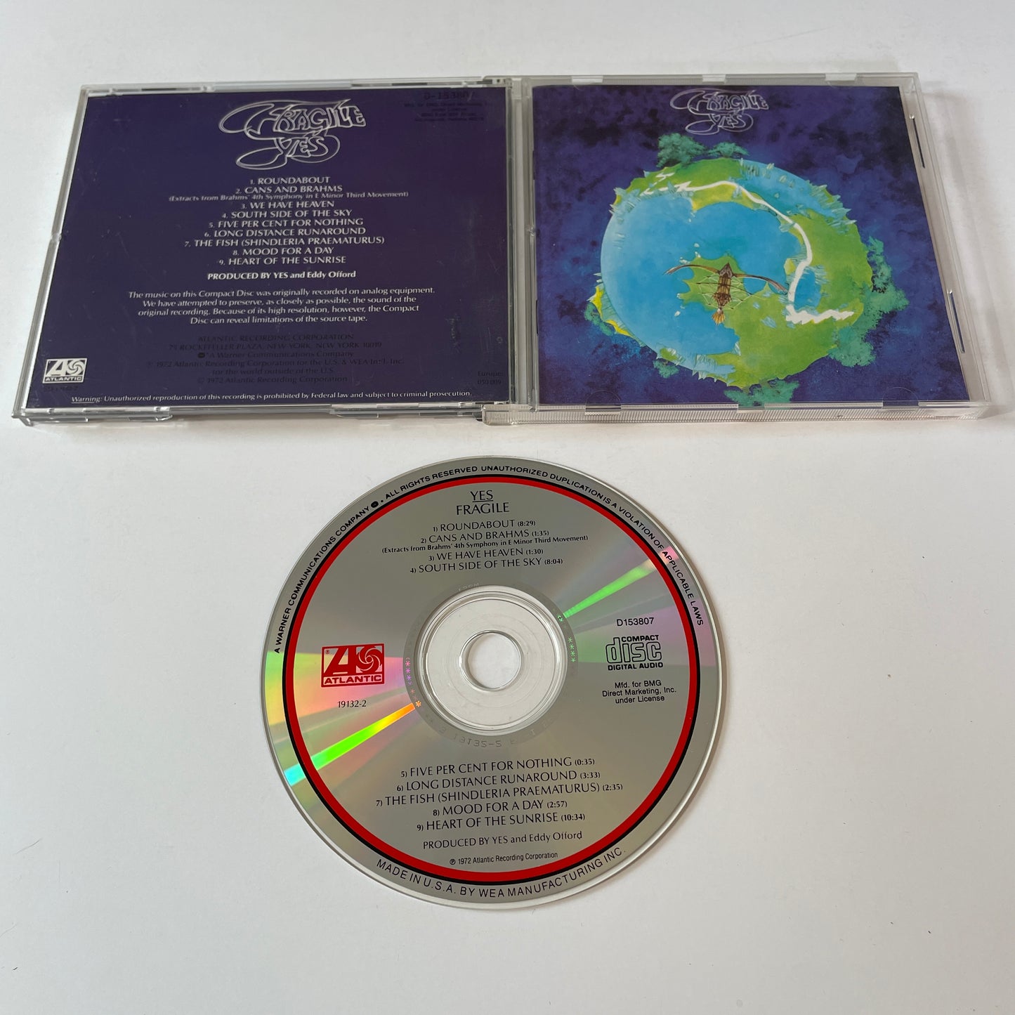 Yes Fragile Used CD VG+\VG+