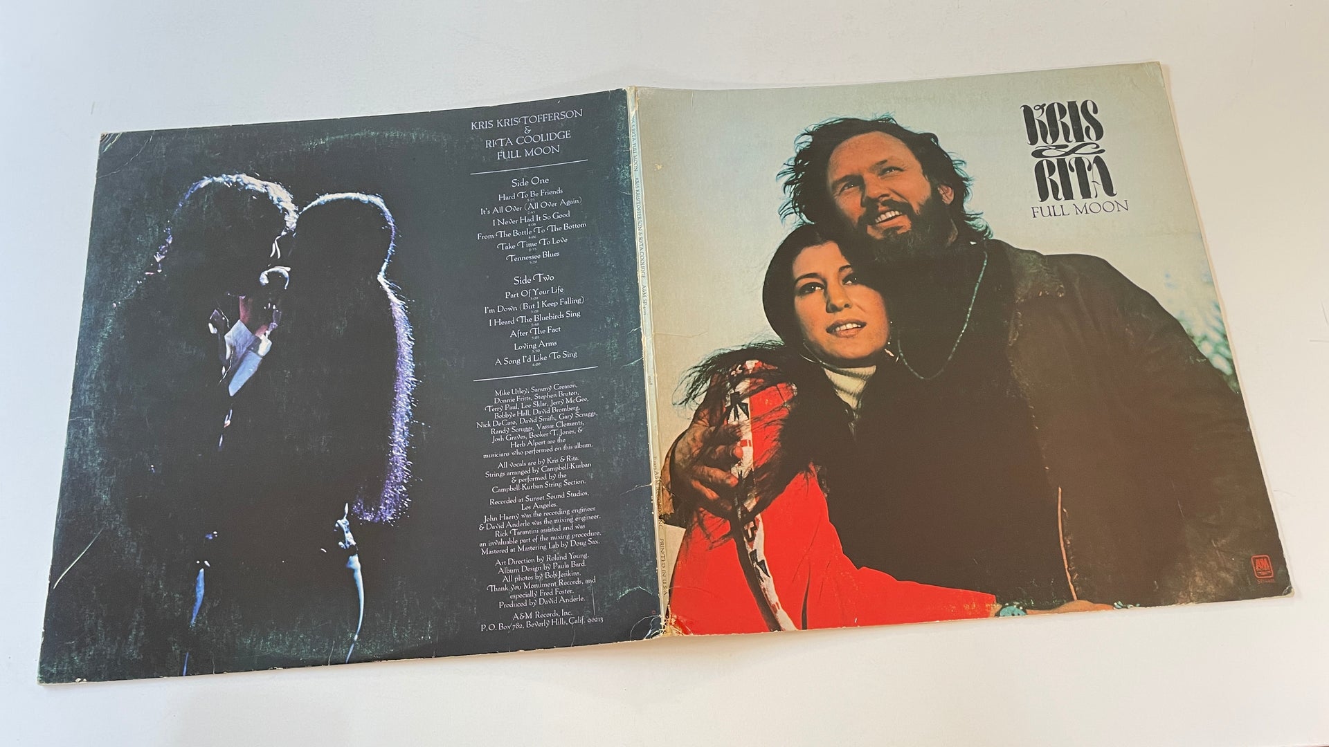 Kris Kristofferson & Rita Coolidge Full Moon Used Vinyl LP VG+\VG – Slow Turnin Vinyl