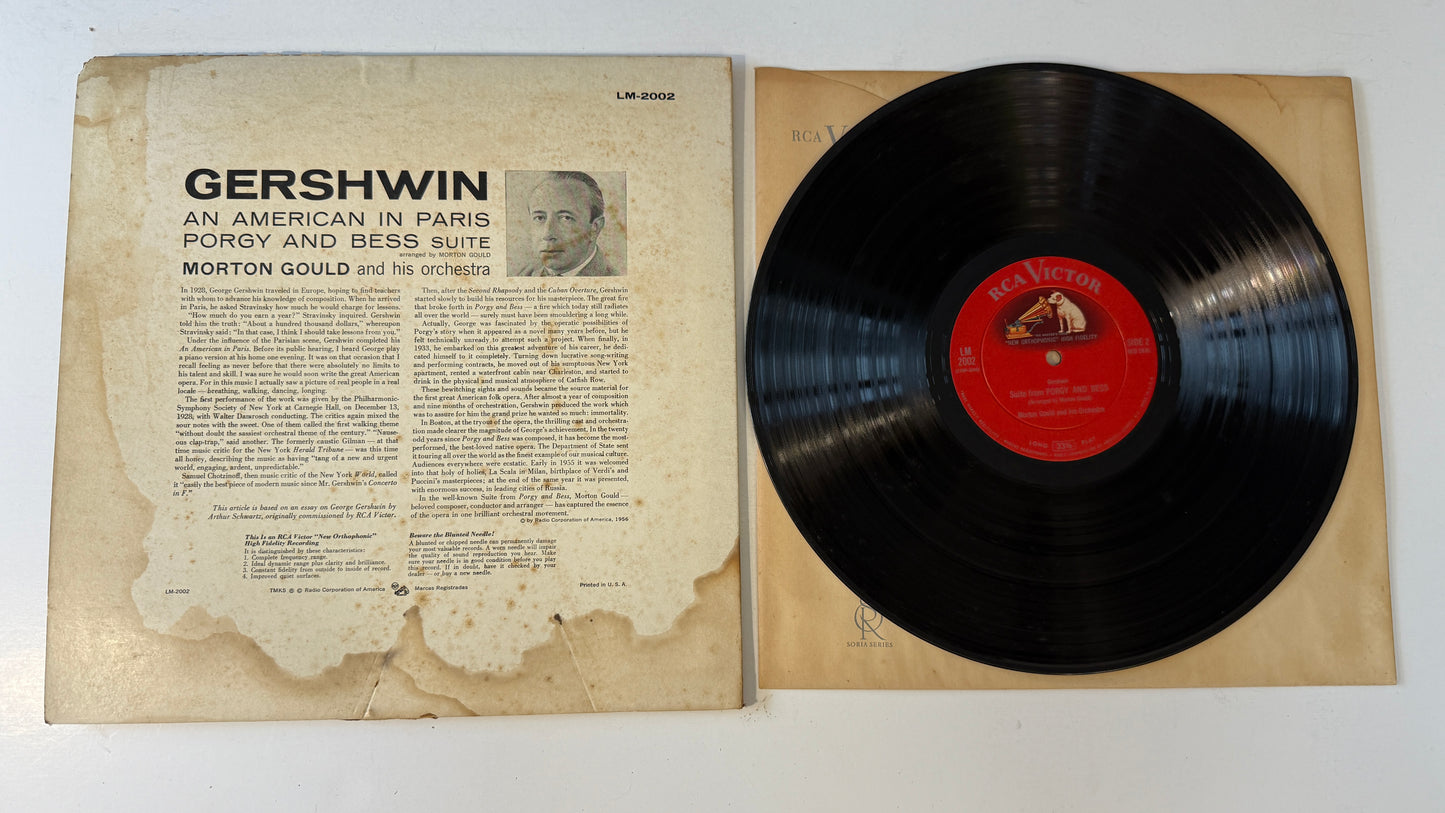 Morton Gould And His Orchestra Gershwin: An American In Paris, Porgy And Bess Suite Used Vinyl LP VG+\G+