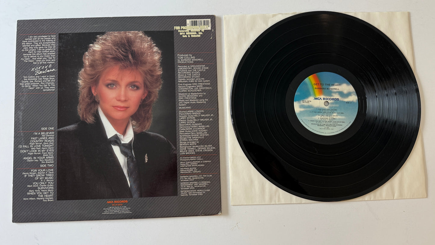 Barbara Mandrell Get To The Heart Used Vinyl LP VG+\VG