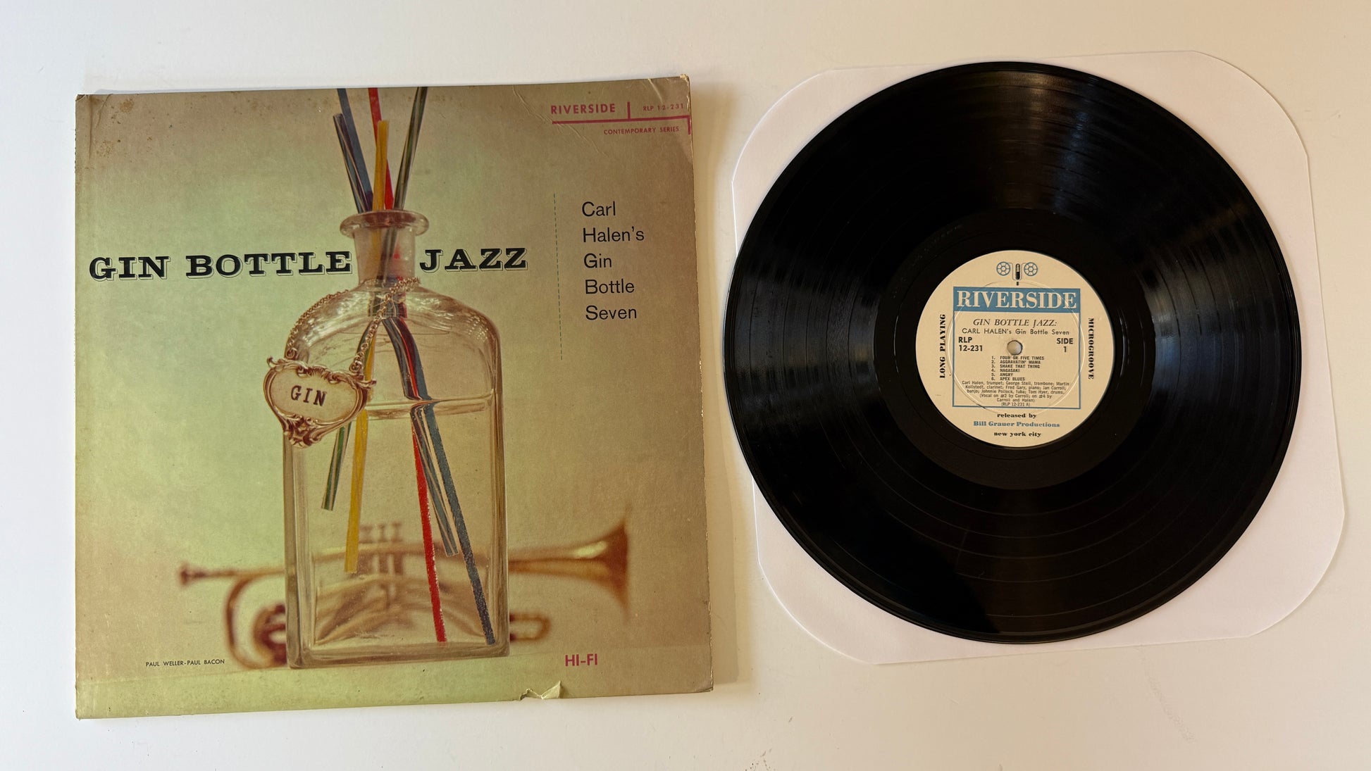 Carl Halen's Gin Bottle Seven Gin Bottle Jazz Used Vinyl LP VG+\G+