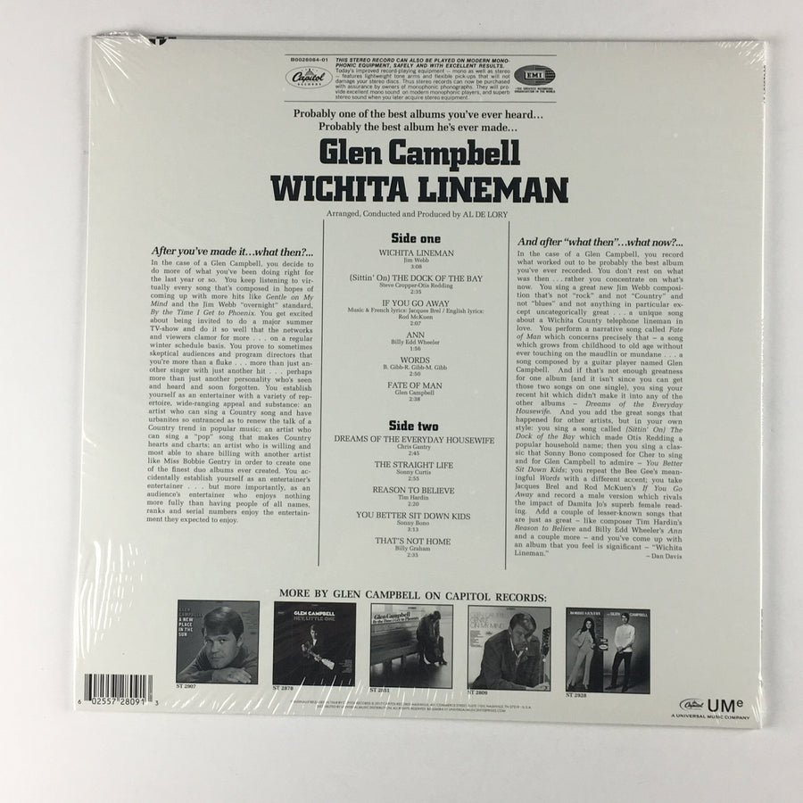 Glen Campbell ‎ Wichita Lineman New Vinyl LP M\M